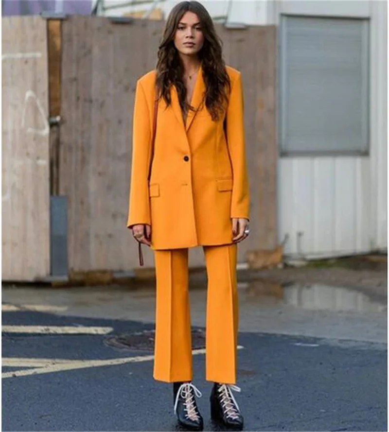 Yellow Business Pant Suits for Women Plus Size Ladies Single Breasted Blazer with Pants Women's Work Pantsuit Custom Made
Yellow Business Pant Suits for Women Plus Size Ladies Single Breasted Blazer with Pants Women's Work Pantsuit Custom Made
