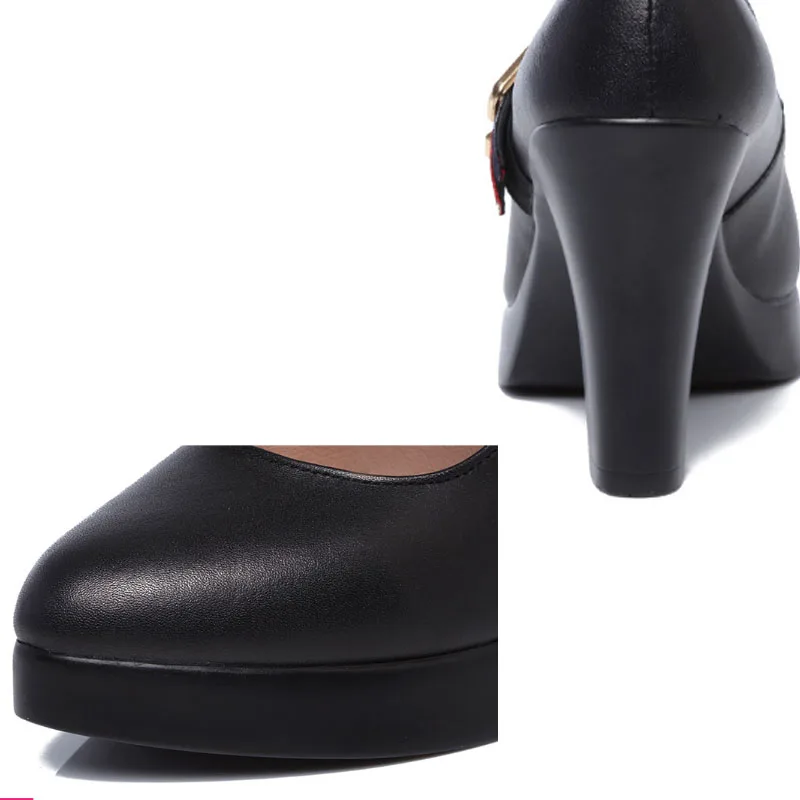 Platform Super High Heels Women's Pointed Toe Genuine Leather Stripe Lace Office Work Black Pumps Plus Size 32-43 Uninnova WP079
Platform Super High Heels Women's Pointed Toe Genuine Leather Stripe Lace Office Work Black Pumps Plus Size 32-43 Uninnova WP079