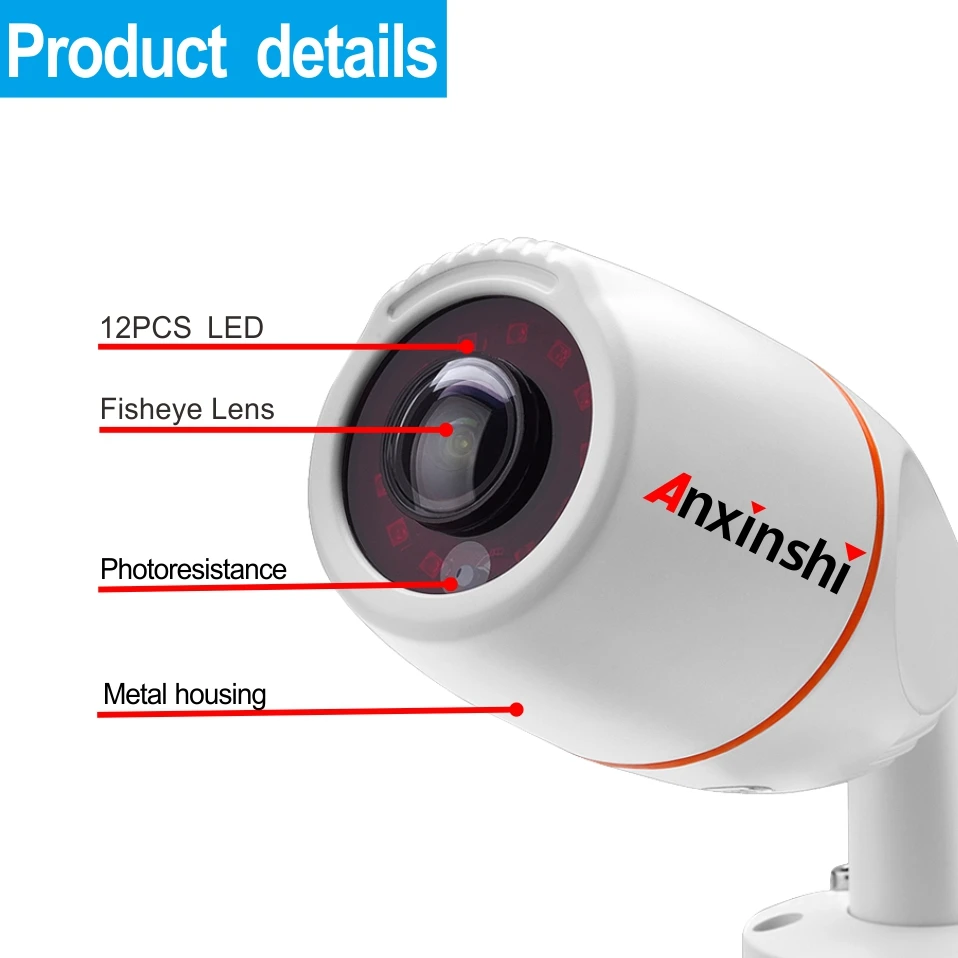 

Panoramic IP Camera Outdoor Onvif IP Camera 4MP 1.7mm Fisheye 1080P Wide Angle CCTV Camera 48V POE Module TF card slot Optional