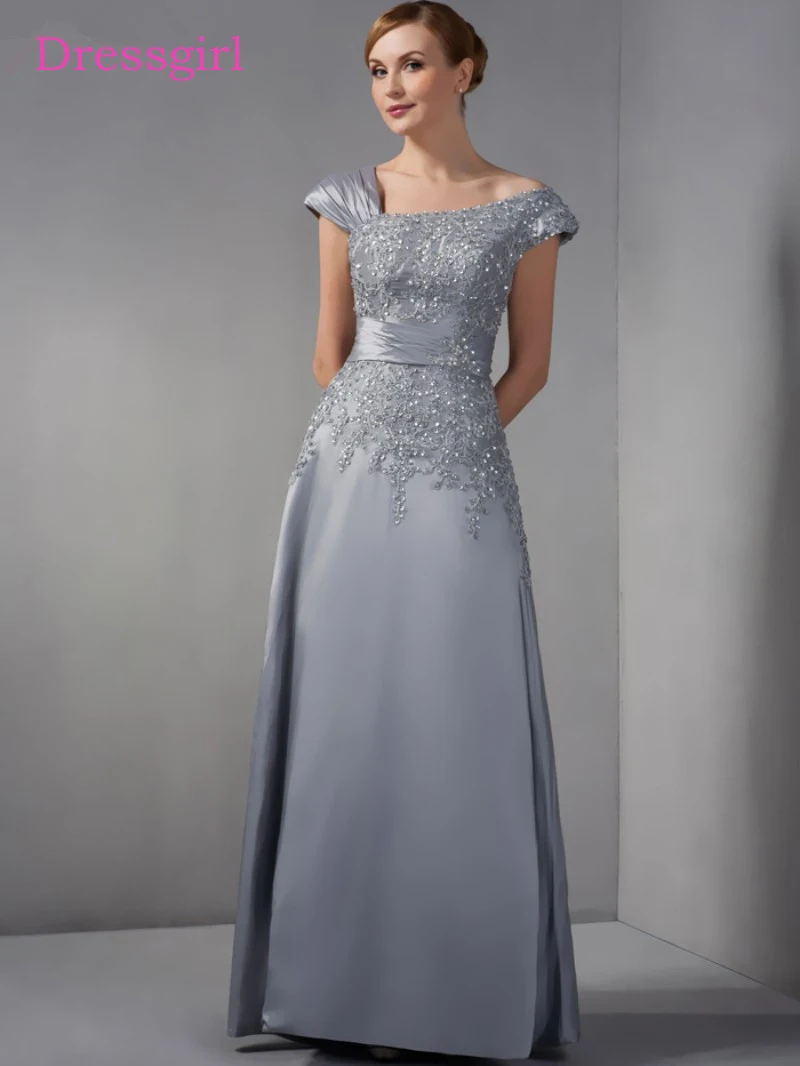 Gray Mother Of The Bride Dresses A-line Cap Sleeves Chiffon Lace Beaded Long Elegant Groom Mother Dresses For Wedding
Gray Mother Of The Bride Dresses A-line Cap Sleeves Chiffon Lace Beaded Long Elegant Groom Mother Dresses For Wedding