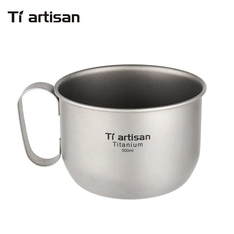 Tiartisan Water Coffee Cup 500ml Pure Titanium Metal Tea Mug Super Light Portable Outdoor Camping
Tiartisan Water Coffee Cup 500ml Pure Titanium Metal Tea Mug Super Light Portable Outdoor Camping