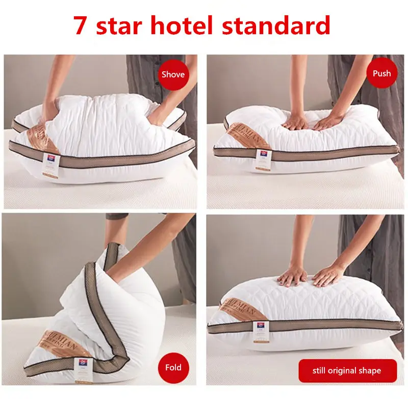 Высокое качество 7 звезд отель стандартная перьевая ткань Подушка. Отель супер