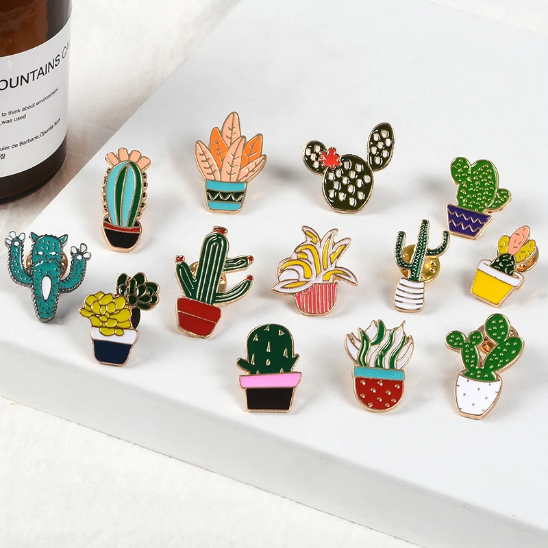 Cartoon summer plant Pins Brooches Green Potted plant Cactus Enamel Pin Cute small Lapel Pins Badges clothes Bags Jewelry Gifts
Cartoon summer plant Pins Brooches Green Potted plant Cactus Enamel Pin Cute small Lapel Pins Badges clothes Bags Jewelry Gifts