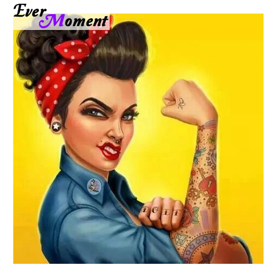 Ever Moment 5d Diy Diamond Painting Tough Girl Embroidery Full Square Round Needlework Mosaic Kit Lady Protrait Painting ASF662
Ever Moment 5d Diy Diamond Painting Tough Girl Embroidery Full Square Round Needlework Mosaic Kit Lady Protrait Painting ASF662