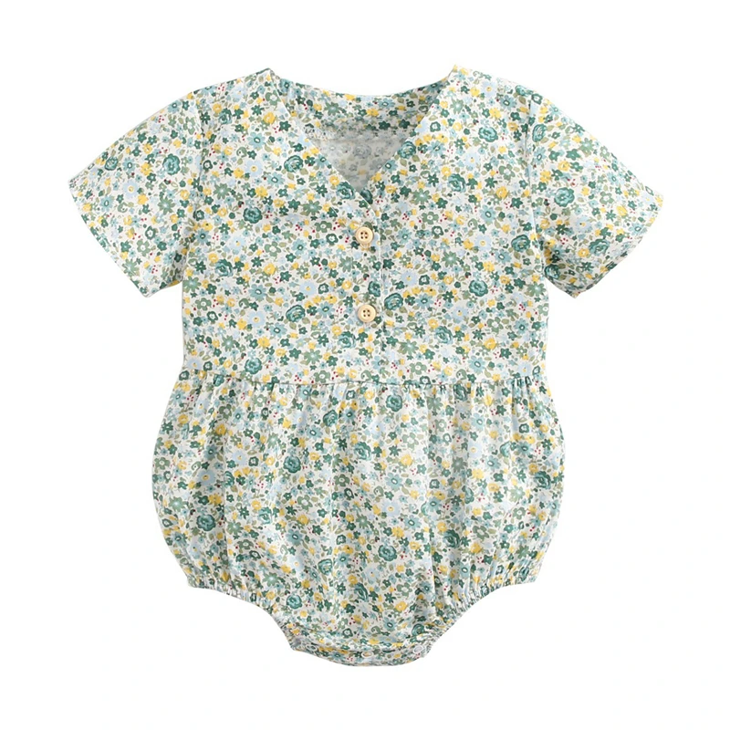 fashion Newborn Baby Girls clothes Floral print short Sleeve cotton Romper V-neck kids Toddler lovely Jumpsuit
fashion Newborn Baby Girls clothes Floral print short Sleeve cotton Romper V-neck kids Toddler lovely Jumpsuit