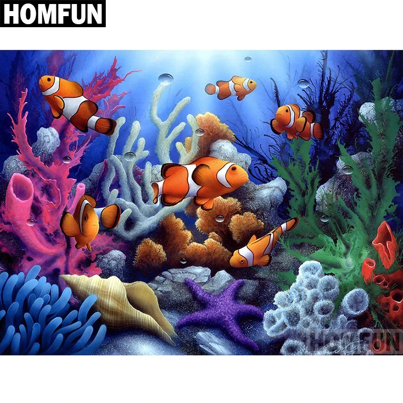 HOMFUN Full Square/Round Drill 5D DIY Diamond Painting "Ocean fish" Embroidery Cross Stitch 5D Home Decor Gift A06018
HOMFUN Full Square/Round Drill 5D DIY Diamond Painting "Ocean fish" Embroidery Cross Stitch 5D Home Decor Gift A06018