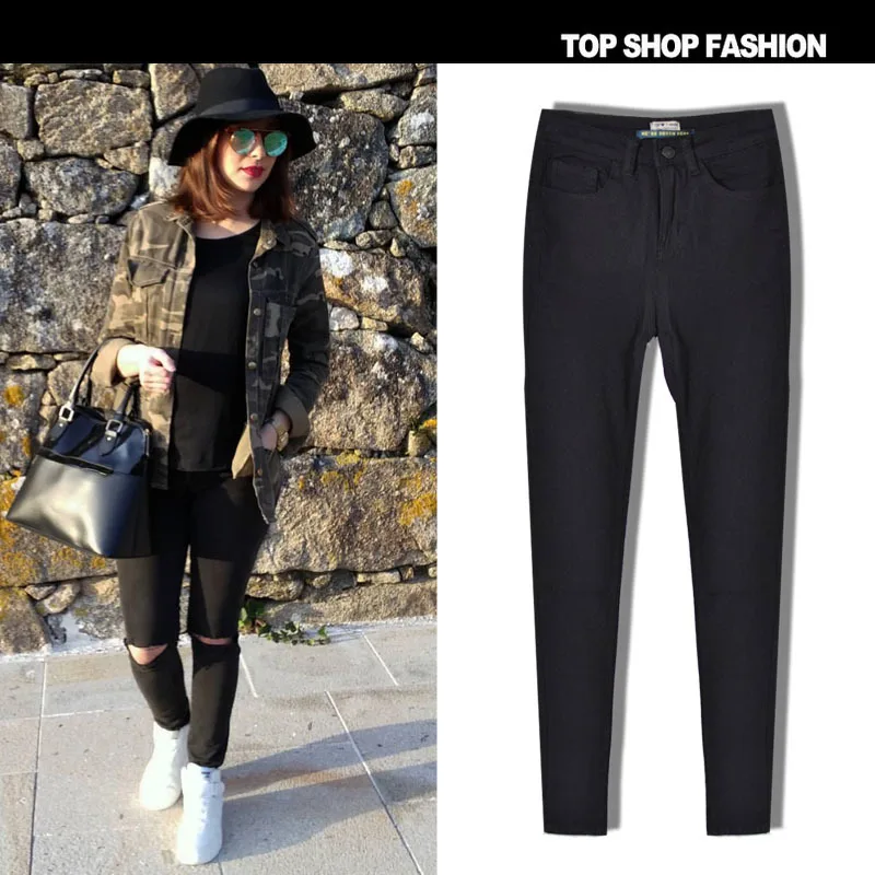 New States sell - speed sell tong WISH hot style elastic jean knee hole feet tall waist cultivate morality pants
New States sell - speed sell tong WISH hot style elastic jean knee hole feet tall waist cultivate morality pants