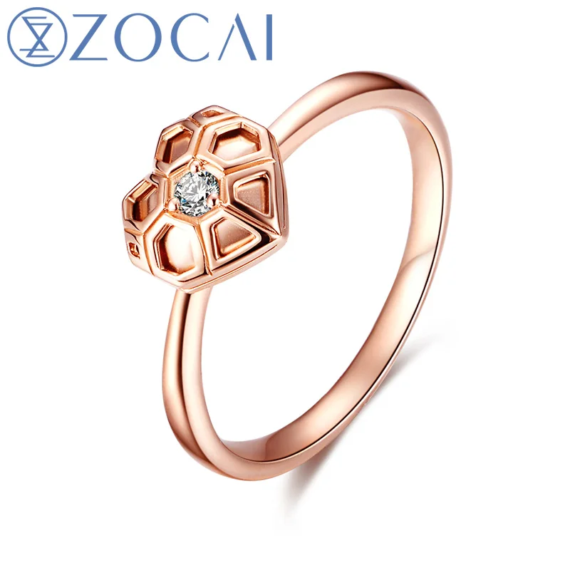ZOCAI Брендовое кольцо сотовая серия 100% натуральное Настоящее 0,03 карат кольцо с бриллиантом 18 К розовое золото (Au750) JBW90209T
ZOCAI Брендовое кольцо сотовая серия 100% натуральное Настоящее 0,03 карат кольцо с бриллиантом 18 К розовое золото (Au750) JBW90209T
