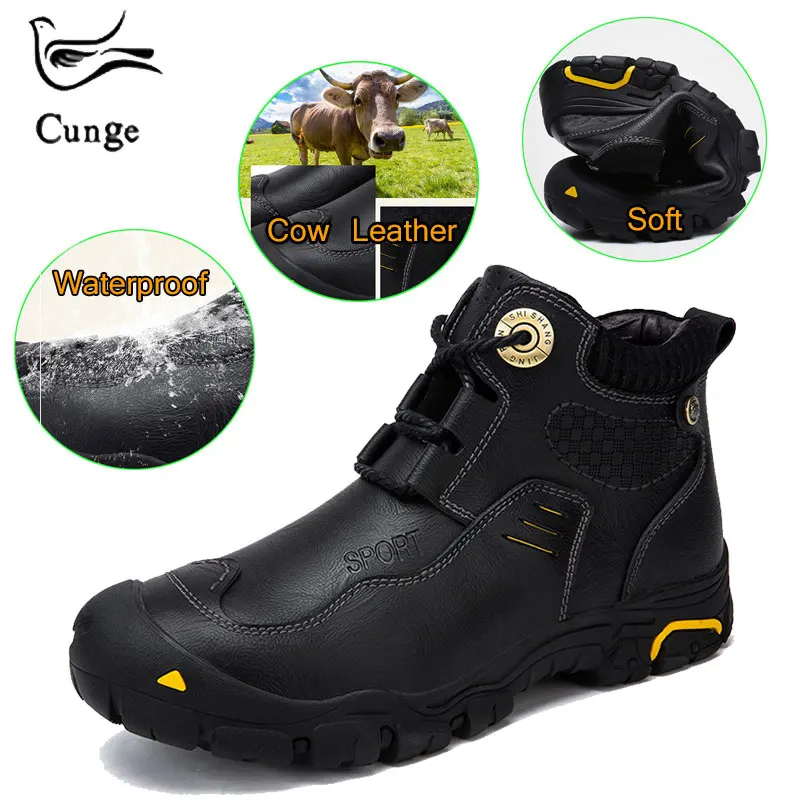 Men Casual Leather Shoes Genuine Cow Leather Winter Plush Keep Warm in Snow Anti-Collision Outdoor Walking Sneaker for Male
Men Casual Leather Shoes Genuine Cow Leather Winter Plush Keep Warm in Snow Anti-Collision Outdoor Walking Sneaker for Male