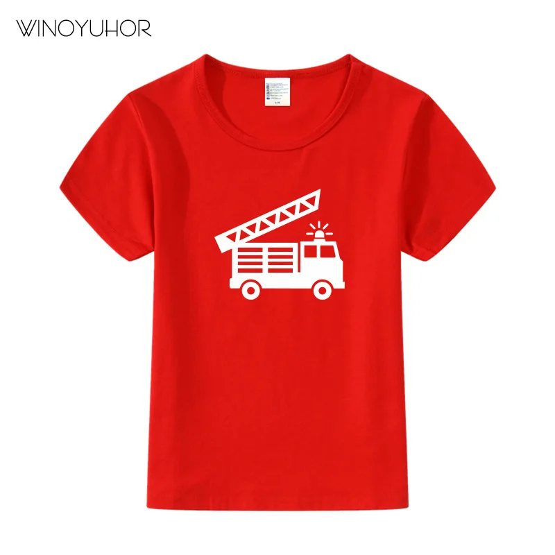 2-9 Years Children Kids T Shirt Cotton Boys Girls Short Sleeve T-Shirts Summer Baby Fire Fighting Truck Printed Tops Tee
2-9 Years Children Kids T Shirt Cotton Boys Girls Short Sleeve T-Shirts Summer Baby Fire Fighting Truck Printed Tops Tee