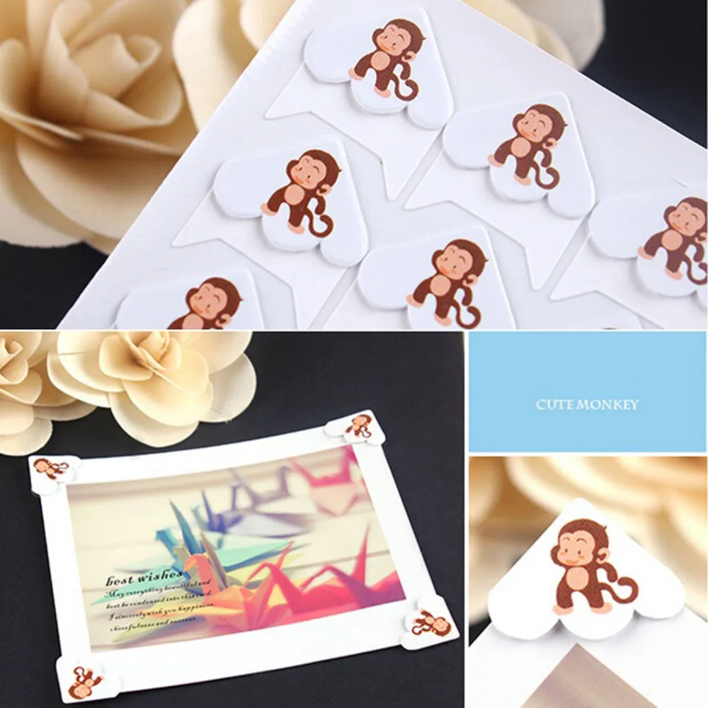 24 pcs/lot DIY Cartoon Animals Corner Paper Stickers for Photo Albums Frame Scrapbooking Decoration
24 pcs/lot DIY Cartoon Animals Corner Paper Stickers for Photo Albums Frame Scrapbooking Decoration