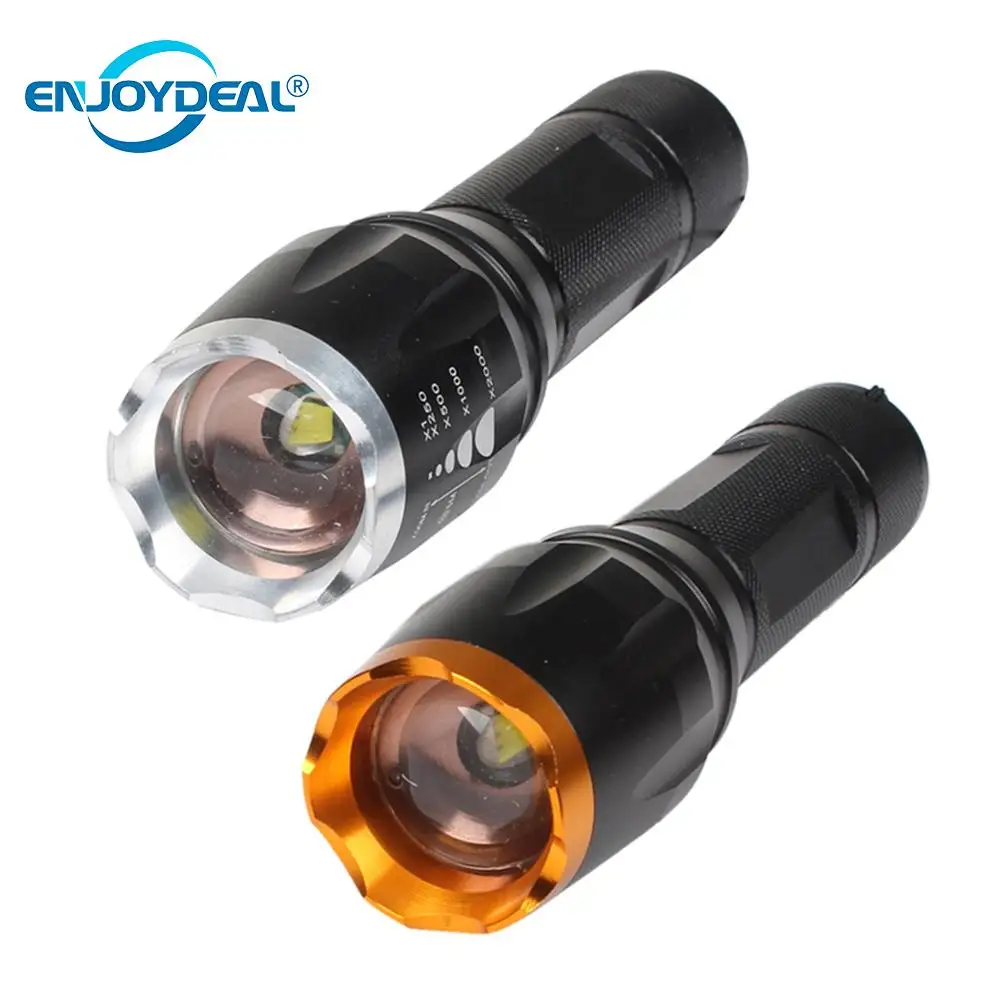 

New 2000 Lumen T6 Zoomable LED Flashlight Torch 5 Modes light For 3xAAA or 1x18650 +Holster