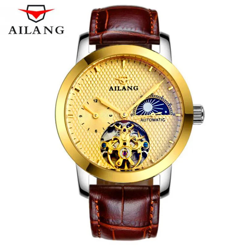 2019 AILANG Watch men Automatic clock men moon phase Mechanical men watch top brand luxury waterproof Tourbillon style erkek NEW
2019 AILANG Watch men Automatic clock men moon phase Mechanical men watch top brand luxury waterproof Tourbillon style erkek NEW