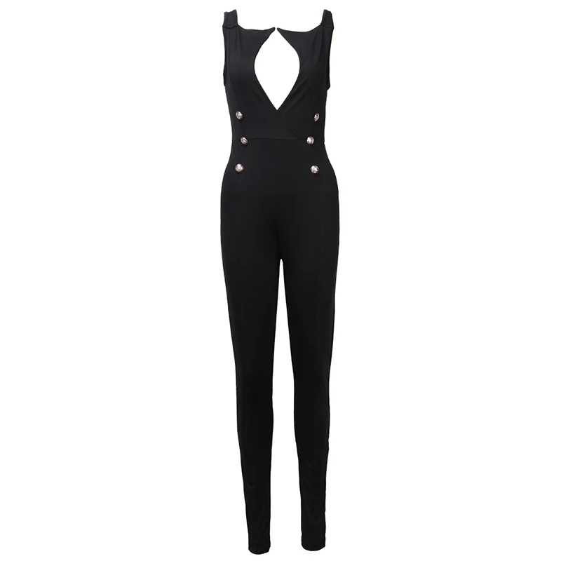 2017 new Women sexy Bodycon jumpsuit sleeveless deep v-neck button skinny Jumpsuit Romper Trousers
2017 new Women sexy Bodycon jumpsuit sleeveless deep v-neck button skinny Jumpsuit Romper Trousers