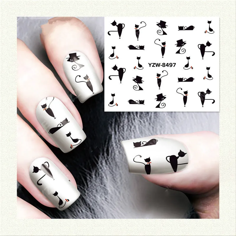 2 Sheets Cute Cats Nail Stickers Women Black Water Decals Charms Manicure 3d Cartoon Decorations Decorative Animals Design Diy
2 Sheets Cute Cats Nail Stickers Women Black Water Decals Charms Manicure 3d Cartoon Decorations Decorative Animals Design Diy