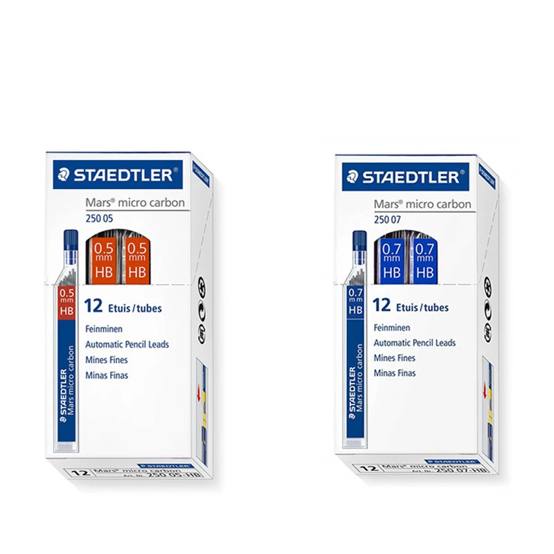 3 Pcs/Lot STAEDTLER 250 0.5/ 0.7/0.9mm 2B HB H 2H Refills lead for mechanical pencil High quality Office & School Supplies
3 Pcs/Lot STAEDTLER 250 0.5/ 0.7/0.9mm 2B HB H 2H Refills lead for mechanical pencil High quality Office & School Supplies