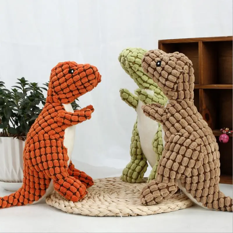 Pet Dinosaur Shape Durability Plush Dog Toys Chew Molar Squeak Chew Sound Toy for Dogs Puppy Toys to Clean the Teeth
Pet Dinosaur Shape Durability Plush Dog Toys Chew Molar Squeak Chew Sound Toy for Dogs Puppy Toys to Clean the Teeth