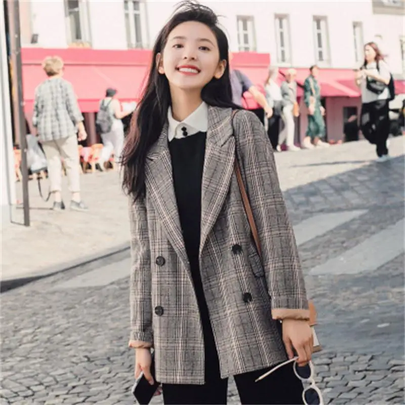 Fashion women's British style small suit female Korean version of the autumn 2019 new loose student long-sleeved jacket tide
Fashion women's British style small suit female Korean version of the autumn 2019 new loose student long-sleeved jacket tide