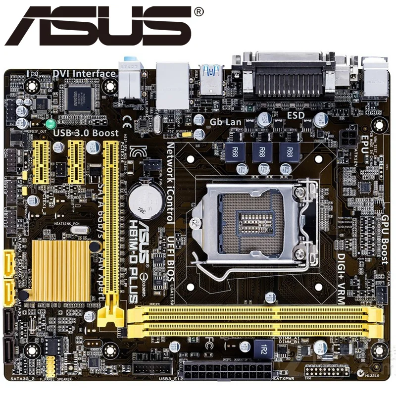 Asus H81M-D PLUS Desktop Motherboard H81 Socket LGA 1150 i3 i5 i7 DDR3 16G Micro-ATX UEFI BIOS Original Used Mainboard Hot Sale
Asus H81M-D PLUS Desktop Motherboard H81 Socket LGA 1150 i3 i5 i7 DDR3 16G Micro-ATX UEFI BIOS Original Used Mainboard Hot Sale