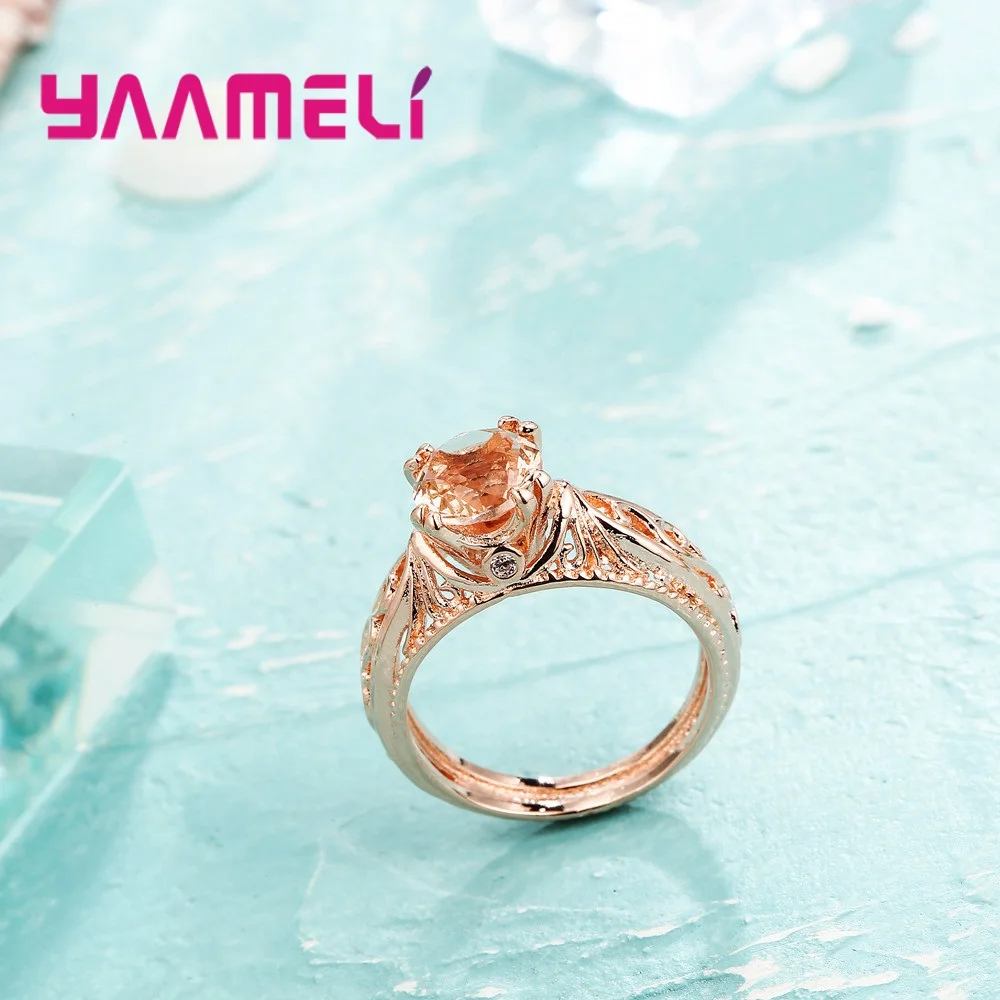 AAA Round Transparent Cubic Zirconia Stone For Women Ladies Finger Rings Rose Gold Color Crystal Jewelry Wholesale
AAA Round Transparent Cubic Zirconia Stone For Women Ladies Finger Rings Rose Gold Color Crystal Jewelry Wholesale