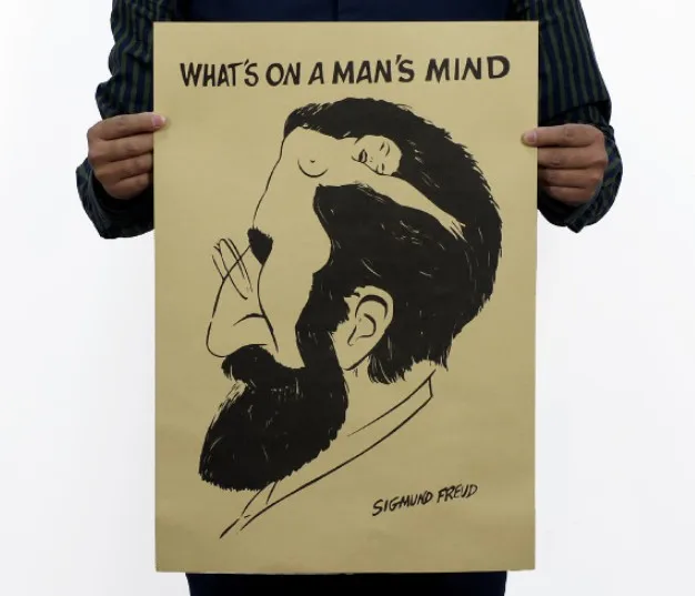 Портрет Freud винтажный постер из крафт бумаги для фильмов карта домашний декор