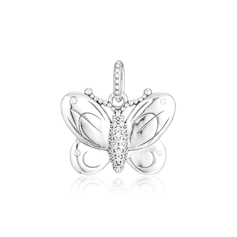 CKK Silver 925 Jewelry Fits Pandora Bracelets Decorative Butterfly Pendant Original Sterling Silver Beads
CKK Silver 925 Jewelry Fits Pandora Bracelets Decorative Butterfly Pendant Original Sterling Silver Beads