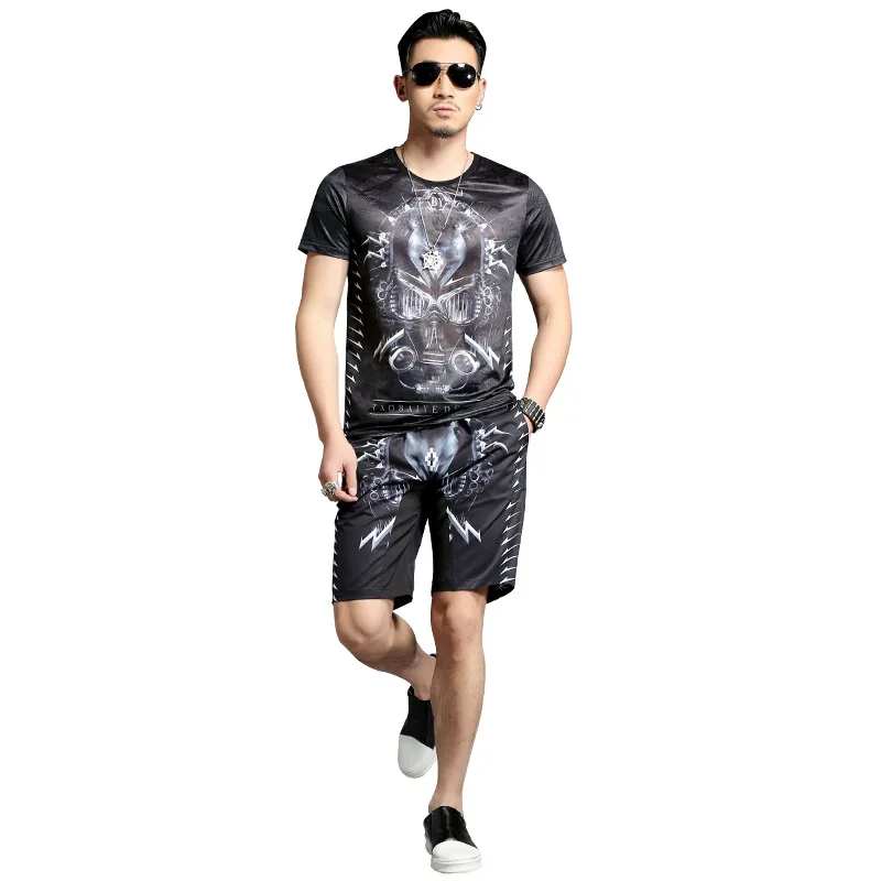 European style creative 3D printing fashion casual t shirt and shorts suit Summer 2018 New quality soft breathable tracksuit men
European style creative 3D printing fashion casual t shirt and shorts suit Summer 2018 New quality soft breathable tracksuit men
