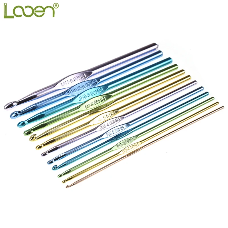 12Pcs/set Multi-colour Aluminum Needles Crochet Hooks Set With Case Yarn Craft Kit 2.25MM-8MM Mom,Grandma As Gift
12Pcs/set Multi-colour Aluminum Needles Crochet Hooks Set With Case Yarn Craft Kit 2.25MM-8MM Mom,Grandma As Gift