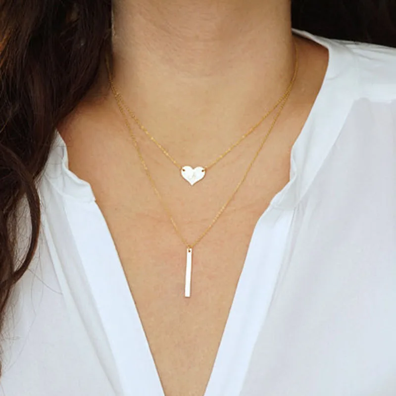 Sexy Elegant Multilayer Geometric Pendant Necklace for Women Vintage Round Heart Charms Clavicle Necklace Jewelry Gift YN385
Sexy Elegant Multilayer Geometric Pendant Necklace for Women Vintage Round Heart Charms Clavicle Necklace Jewelry Gift YN385