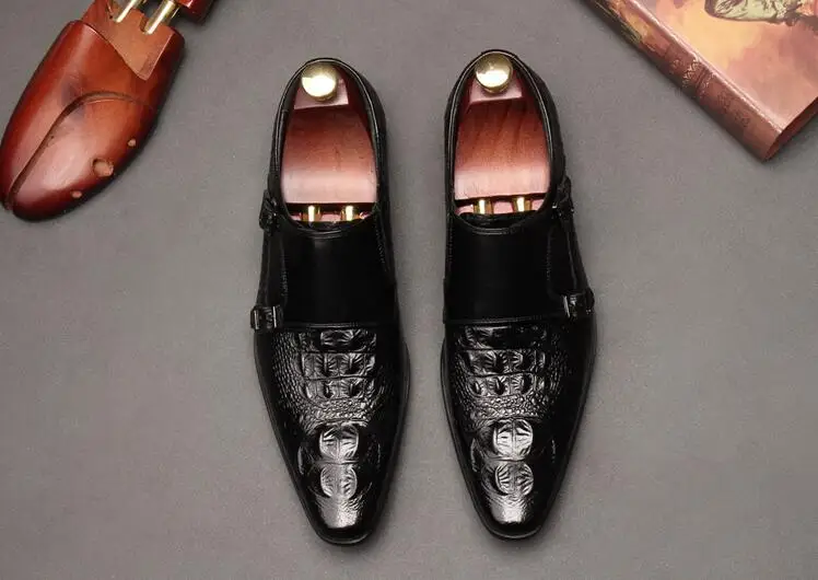 Genuine leather shoes men slip om buckle strap smart casual height increasing single wedding shoes alligator print dress oxfords
Genuine leather shoes men slip om buckle strap smart casual height increasing single wedding shoes alligator print dress oxfords