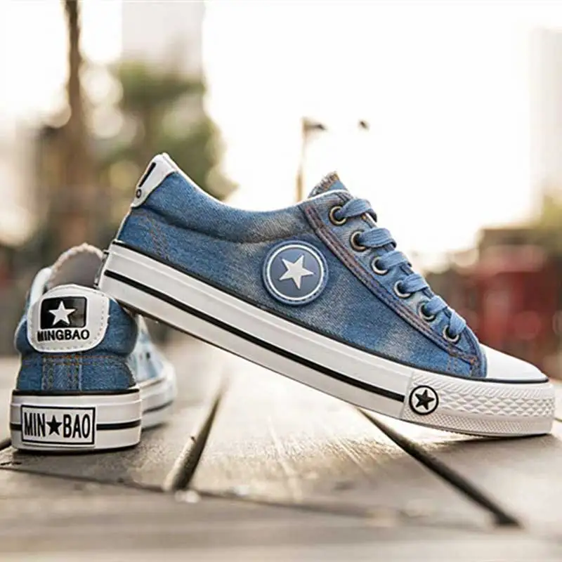 Vulcanized Shoes Women Canvas Sneakers Flat Denim Casual Shoes Women Trainers Stars Ladies Sneakers Rubber Sole Tenis Feminino
Vulcanized Shoes Women Canvas Sneakers Flat Denim Casual Shoes Women Trainers Stars Ladies Sneakers Rubber Sole Tenis Feminino