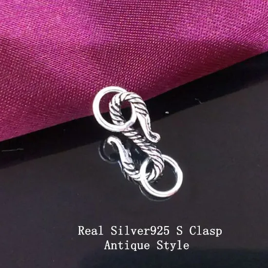 S Shape Clasps Hooks Antique Real Silver 925 Sterling Jewelry Findings DIY Accessory for Necklaces Bracetles
S Shape Clasps Hooks Antique Real Silver 925 Sterling Jewelry Findings DIY Accessory for Necklaces Bracetles