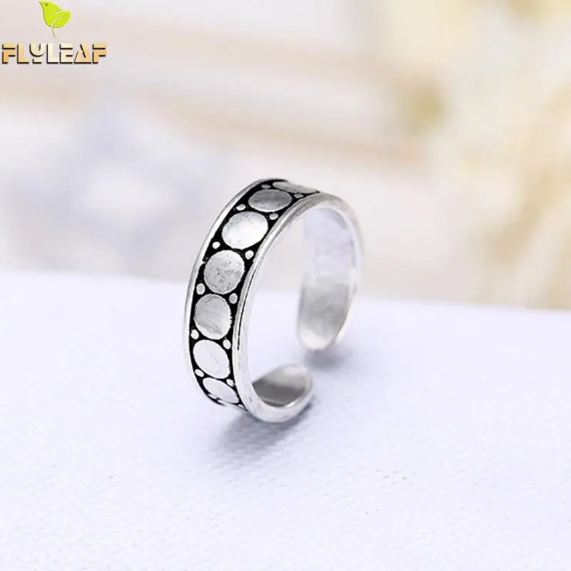 925 Sterling Silver Retro Style Geometric Circle Open Rings For Women Flyleaf Lady Vintage Jewelry
925 Sterling Silver Retro Style Geometric Circle Open Rings For Women Flyleaf Lady Vintage Jewelry
