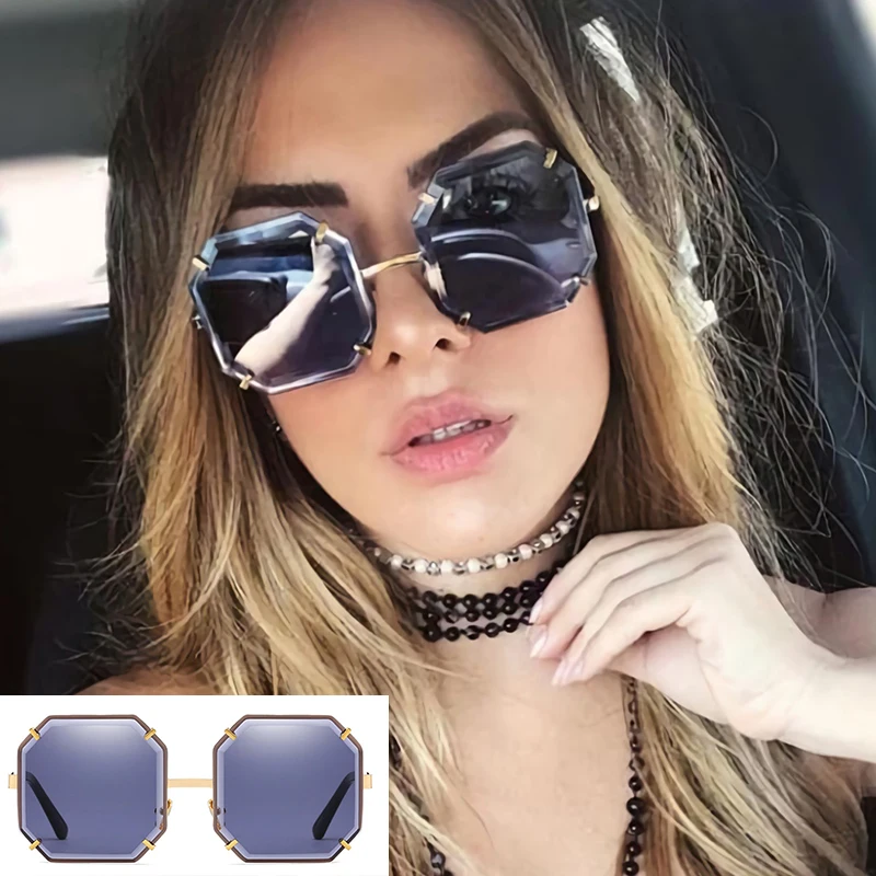 Фото Женские квадратные солнцезащитные очки KEHU модные дизайнерские UV400 K10004 с