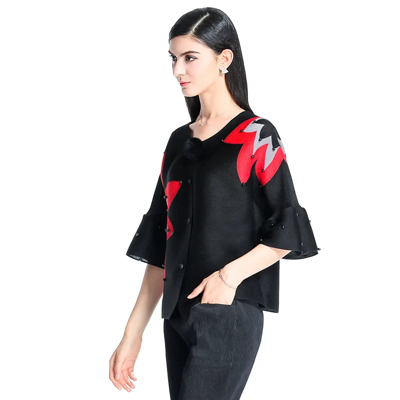 New Crimp Bead Sleeve Cardigan Jacket All-match Spring Fashion Boutique Ladies Flare Sleeve Tops Shirts
New Crimp Bead Sleeve Cardigan Jacket All-match Spring Fashion Boutique Ladies Flare Sleeve Tops Shirts