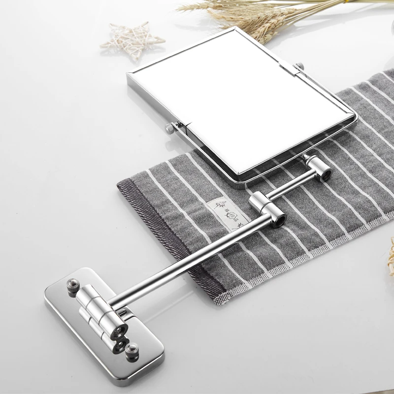 Bathroom Mirror Stainless Steel Dual Arm Extend 2-Face Cosmetic Mirror Wall Mounted Square Floding Make Up Mirror 3x Magnifying
Bathroom Mirror Stainless Steel Dual Arm Extend 2-Face Cosmetic Mirror Wall Mounted Square Floding Make Up Mirror 3x Magnifying