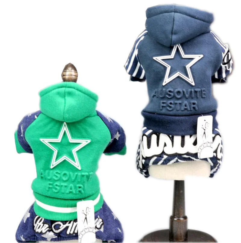 Winter Four-legged Dog Hoodie Handsome Pet Jumpsuit Warm Clothes for Small Apparel XS S M L XL XXL | Дом и сад
