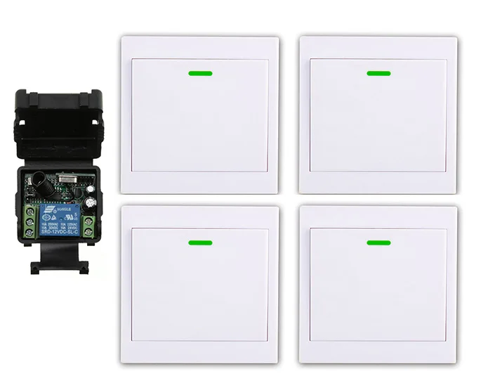 xuanlongyuan DC12V 24V 1CH Wireless Remote Control Switch Receiver+Wall Panel Remote Transmitter Sticky Remote Garage Doors
xuanlongyuan DC12V 24V 1CH Wireless Remote Control Switch Receiver+Wall Panel Remote Transmitter Sticky Remote Garage Doors