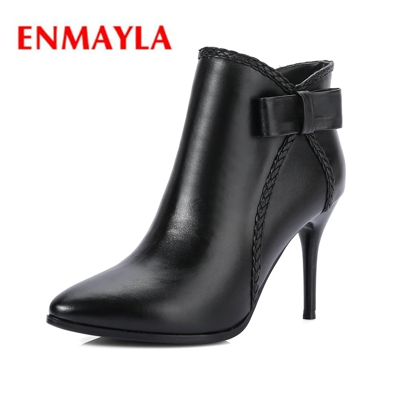 ENMAYLA Pointed Toe Basic Zip Genuine Leather Thin Heels Botas Mujer Invierno Winter Boots Women Size 34-40 ZYL1894
ENMAYLA Pointed Toe Basic Zip Genuine Leather Thin Heels Botas Mujer Invierno Winter Boots Women Size 34-40 ZYL1894
