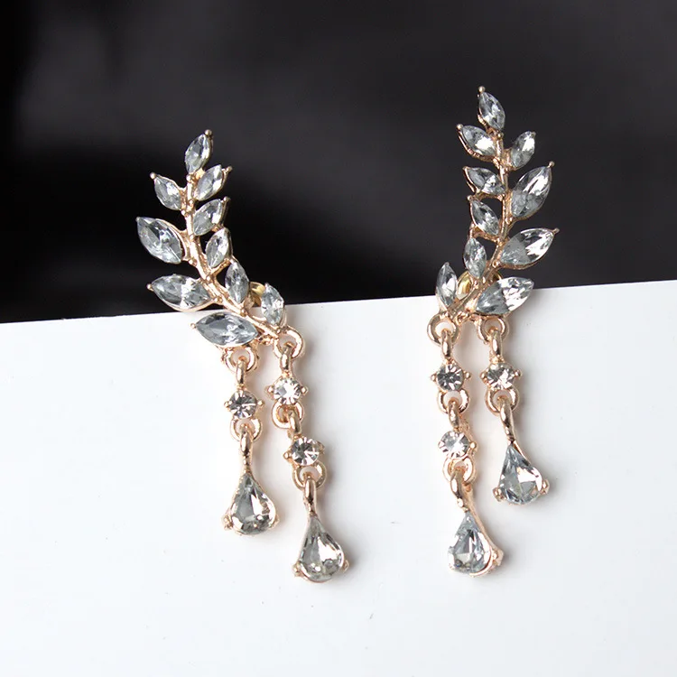 Hot Woman Earrings Girl Luxury Charming Crystal Leaves Tassel Earrings New Fashion Women's Birthday Gift Big Discounts Wholesale
Hot Woman Earrings Girl Luxury Charming Crystal Leaves Tassel Earrings New Fashion Women's Birthday Gift Big Discounts Wholesale