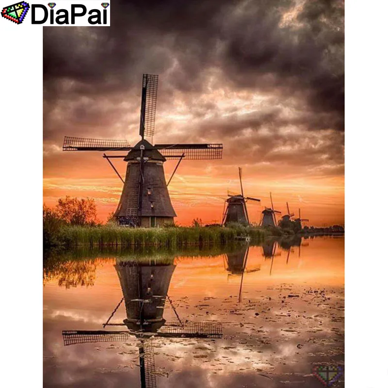 DIAPAI Diamond Painting 5D DIY 100% Full Square/Round Drill "Windmill landscape" Diamond Embroidery Cross Stitch 3D Decor A24679
DIAPAI Diamond Painting 5D DIY 100% Full Square/Round Drill "Windmill landscape" Diamond Embroidery Cross Stitch 3D Decor A24679