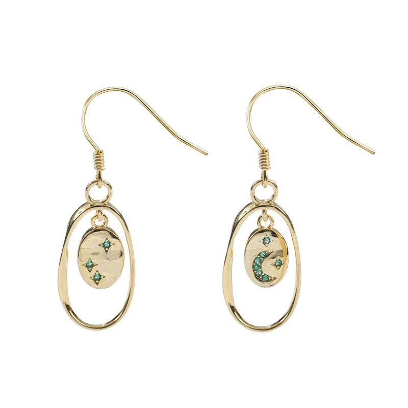 Star Moon 925 Sterling Silver Green Cube Zirconia Dangle Brincos Gold Bohemian Summer Pendientes Mujer Moda 2021 Fashion Jewelry
Star Moon 925 Sterling Silver Green Cube Zirconia Dangle Brincos Gold Bohemian Summer Pendientes Mujer Moda 2021 Fashion Jewelry