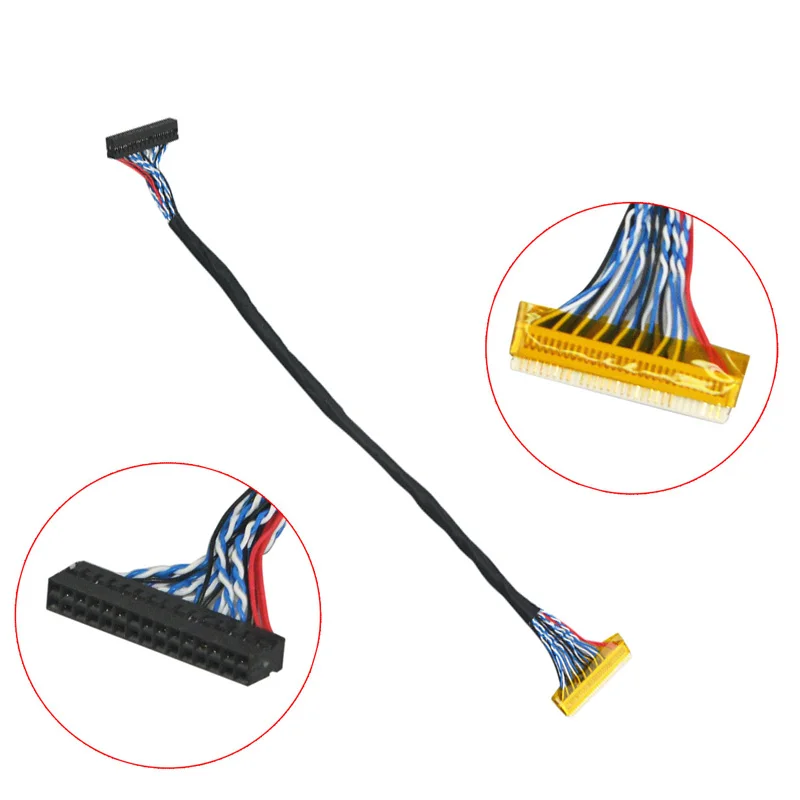 26cm FIX 30Pin 2ch 6 Bit Cable For 15.0 15.4 17.0 17.1inch 1440x900 1920x1080 1600x1200 TFT LCD Panel Screen
26cm FIX 30Pin 2ch 6 Bit Cable For 15.0 15.4 17.0 17.1inch 1440x900 1920x1080 1600x1200 TFT LCD Panel Screen