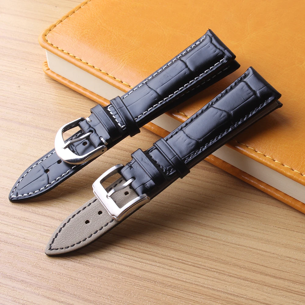 Genuine Leather Watchband18mm 19mm 20mm 21mm 22mm Cowhide SKIN Watch Strap Stainless steel pin buckle Bracelet Black White Line
Genuine Leather Watchband18mm 19mm 20mm 21mm 22mm Cowhide SKIN Watch Strap Stainless steel pin buckle Bracelet Black White Line