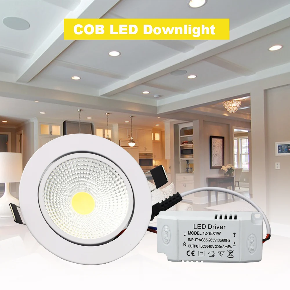 Recessed Dimmable Led downlight light COB Ceiling Spot Light 5w 7w 12w 85-265V ceiling Lights Indoor Lighting
Recessed Dimmable Led downlight light COB Ceiling Spot Light 5w 7w 12w 85-265V ceiling Lights Indoor Lighting