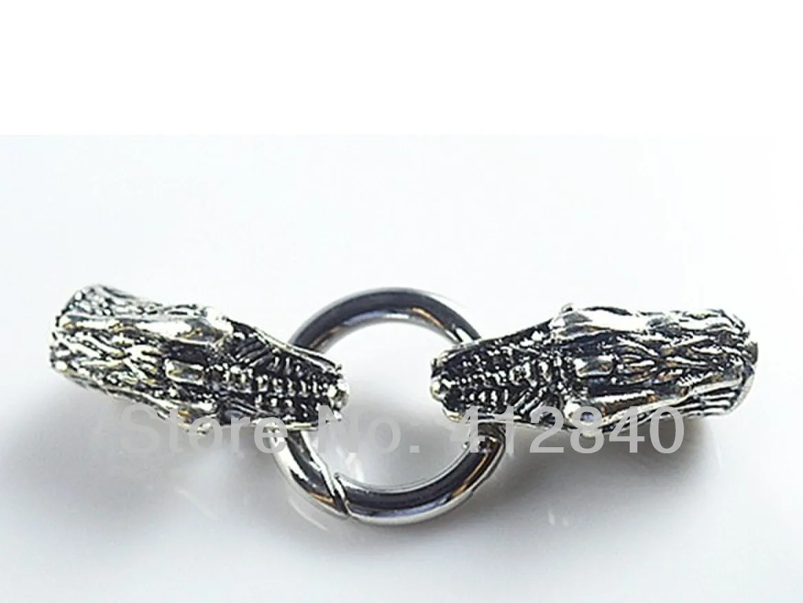 Free shipping! Antique Silver Dragon Leather Cord Bracelet End Cap With Spring Clasp Hole Size 8mm
Free shipping! Antique Silver Dragon Leather Cord Bracelet End Cap With Spring Clasp Hole Size 8mm