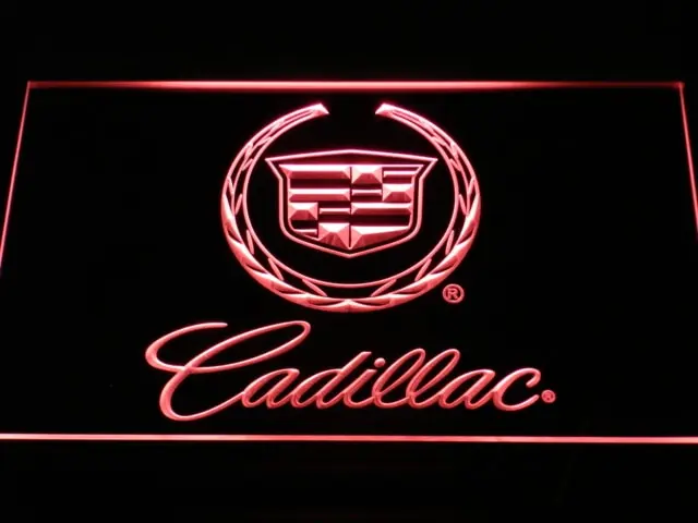 Фото D041 Cadillac светодиодный неоновый знак с переключателем вкл/выкл 20 + - купить