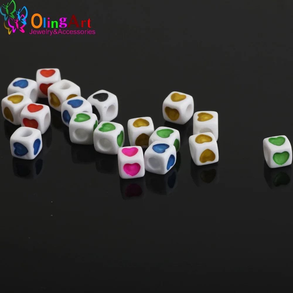 OlingArt 7*7MM 136Pcs/lot Square bead heart-shaped Acrylic Beads mixed DIY Children's Bracelet necklace diy jewelry making
OlingArt 7*7MM 136Pcs/lot Square bead heart-shaped Acrylic Beads mixed DIY Children's Bracelet necklace diy jewelry making
