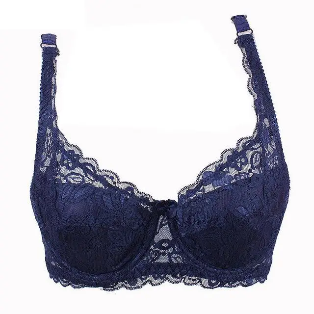 

Mozhini Fashion push up bra Sexy Lady Sexy Underwear Full Coverage Minimizer Non Padded Lace Sheer Bra big 32-40 BC Cup sexy bra