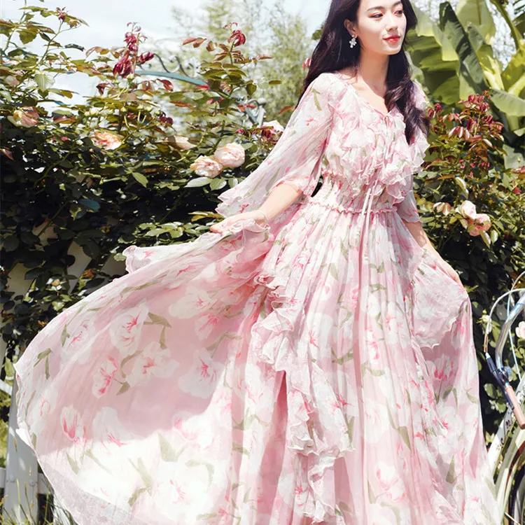 Summer French Palace Sweet Princess Fairy Dress Ruffled Fashion Bohemian Style Leisure Vacation Party Beach Dresses
Summer French Palace Sweet Princess Fairy Dress Ruffled Fashion Bohemian Style Leisure Vacation Party Beach Dresses